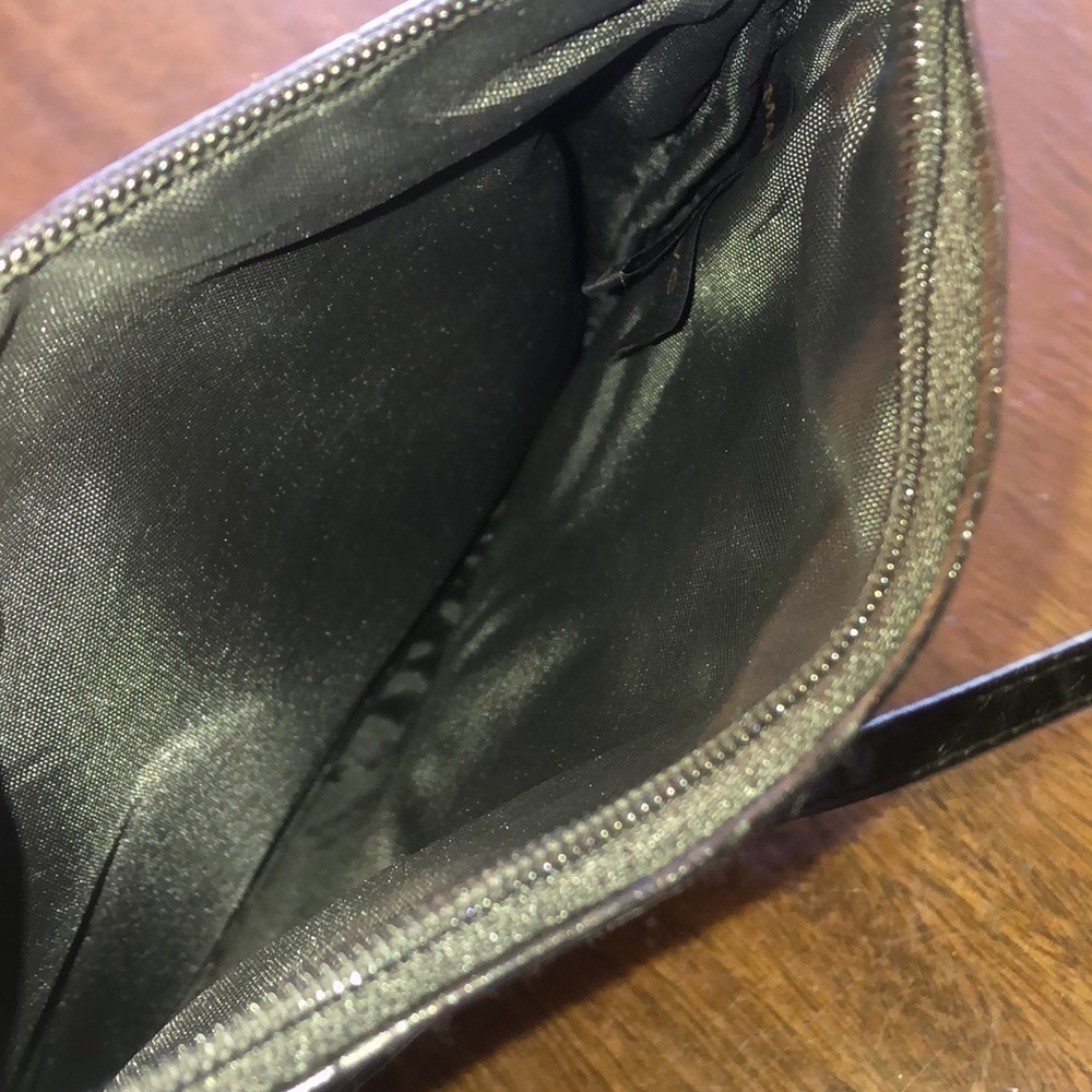 Nicole Miller Black Embossed Faux Leather Crossbody Adjustable Strap Purse - Picture 5 of 5